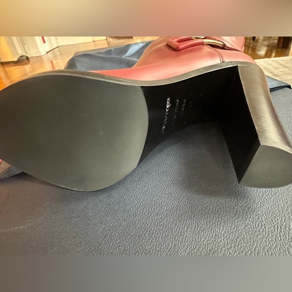 Maroon Sergio Rossi over the knee heel boots. NWT - never used. Spectacular! - Picture 5 of 6